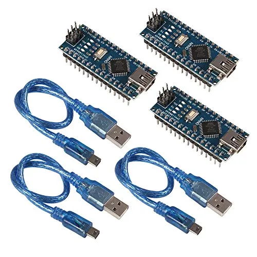 3PCS for Nano Nano 3.0 Board 5V 16M Microcontroller Board with USB Cables for Arduino Electronics Development Board