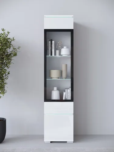 Home affaire Vitrine Vera, Glasvitrine 130 cm, in verschiedenen Farben mit LED-Beleuchtung