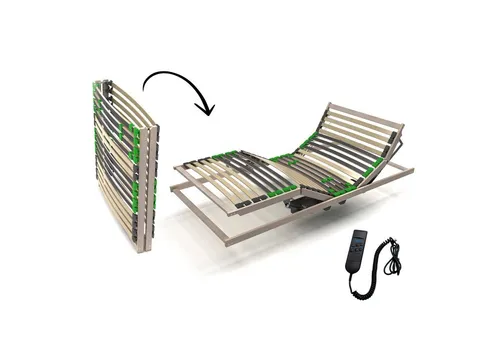 Lattenrost2go Elektrischer Lattenrost 100x200 cm - Lattenrost mit motorisch verstellbarem Kopf- und Fußteil, inklusive praktischer Fernbedienung. Ideal für individuellen Schlafkomfort und maximale Entspannung.