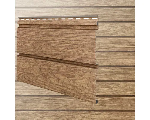 Vox Verkleidungspaneel Canadian Siding MAX3 Rundprofil - Laminat Paneel für Außenbereich, besonders schlagfest und pflegeleicht mit Holzoptik in Honey Oak, ideal für wetterfeste Fassaden und Dämmung