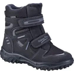 Superfit Jungen HUSKY Gore-Tex Schneestiefel, warm gefüttert in Schwarz/Grau - Stiefel für Jungen, vegan und warm gefüttert, ideal für eisige Wintertage mit natürlicher Abrollbewegung und coolem Design.