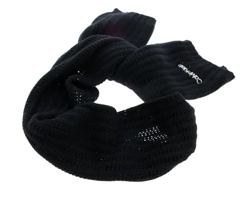 Calvin Klein Damen Schal Oversized Knit 30x180 Baumwoll-Mix, Schwarz (Ck Black), Onesize