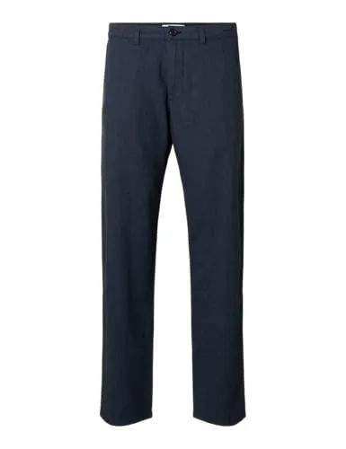 SELETED HOMME Herren SLHSLIM-Miles 175 Brushed Pants - Wanderhosen aus hochwertigem, gebürstetem Baumwollgewebe mit bequemer Passform und schmaler Beinform, ideal für aktive Abenteuer.