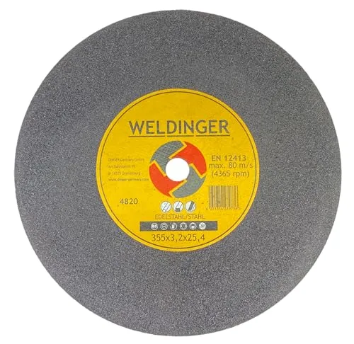 WELDINGER High Performance Trennscheibe für Metall (355x3,2x25,4 mm für Kappsägen, Trennschleifer)
