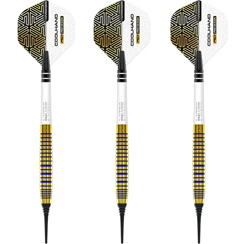 Red Dragon Soft Darts Luke Humphries TX3 Cool Gold SE 90% Tungsten Softtip Dart