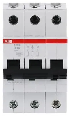 ABB S203-B16 Sicherungsautomat, 6kA, 16A, 3P ( 2CDS253001R0165 )