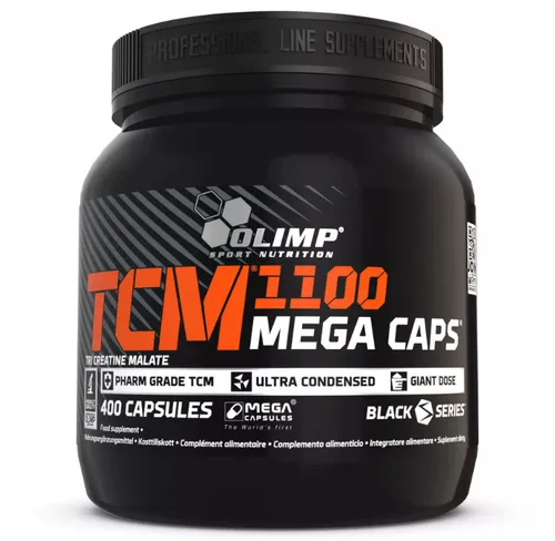 Olimp TCM Mega Caps 400 Kapseln - Protein Shakes & Muskelaufbau mit 1100 mg Kreatin pro Kapsel, ideal zur Unterstützung von Muskelzuwachs und sportlicher Leistung.
