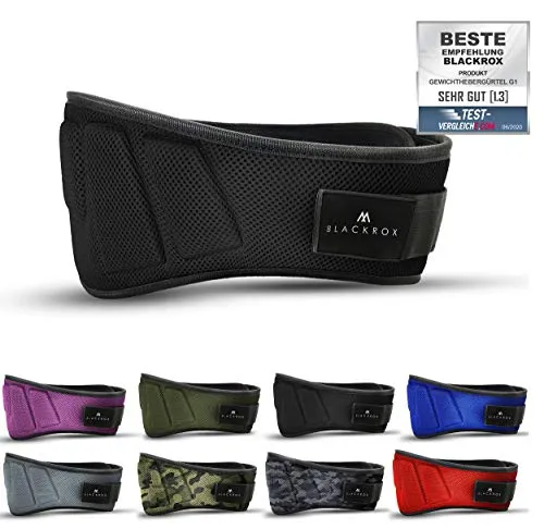 BLACKROX Gewichthebergürtel G1 - Vergleichssieger für Krafttraining - Gewichthebergürtel für Herren und Damen, bietet hervorragende Stabilität und Schutz für Bauch und Rücken, ideal für Bodybuilding und Gewichtheben.