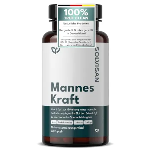 MANNES KRAFT hochdosiert mit Zink, Selen, Maca, Tribulus & Ginkgo