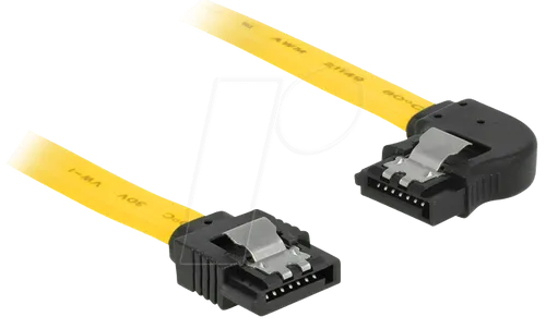 DELOCK 82826 - Kabel SATA 6 Gb/s ge/li 70 cm gelb Metall