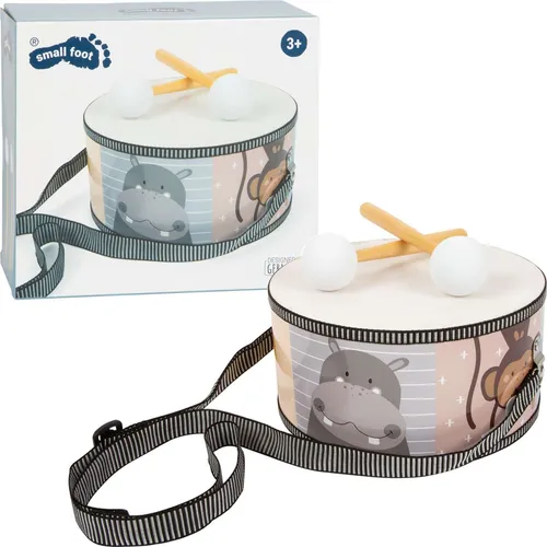 Holztrommel Wild Animals mit Gurt und Stöcken von small foot