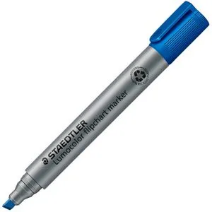 Staedtler Flipchartmarker Lumocolor 356 B, Keilspitze, Strichbreite 2-5 mm, blau