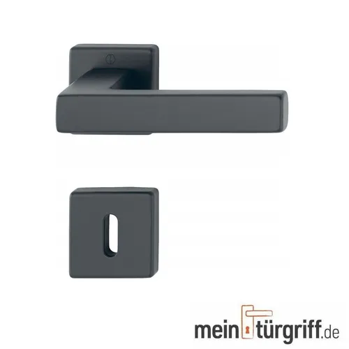 Hoppe Austin Rosettengarnitur schwarz matt in schwarz von HOPPE