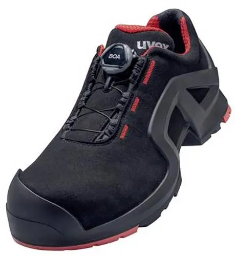 Uvex 6567 Sicherheitshalbschuh S3, Schuhgröße 44, Schwarz/Rot