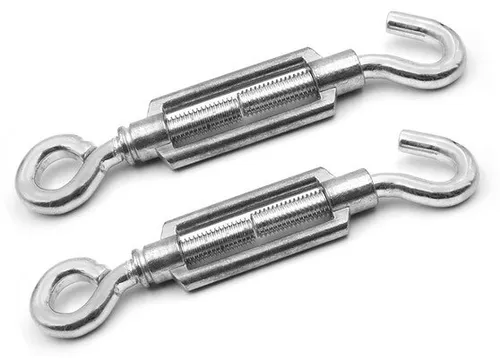 Design61 2er Set Spannschlösser M6 x 60mm Drahtspanner Haken/Öse Spannhaken