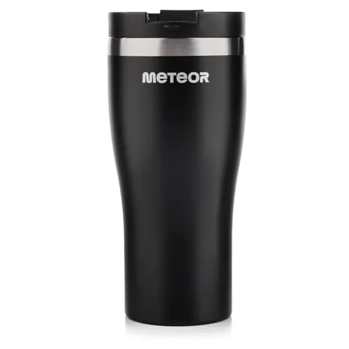 meteor Thermobecher 500ml thermoskanne auslaufsichere Edelstahl-Isolierflasche BPA-freie Thermosflaschen für Kaffee und Tee Perfekt für jede Reise ideal für aktive – ein tolles Geschenk
