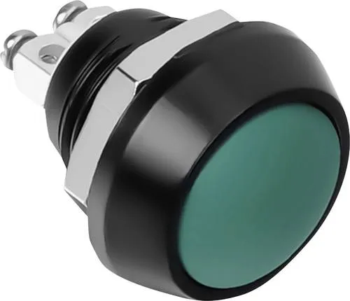 TRU Components 701259 GQ12B-A, GN Vandalismusgeschützter Drucktaster 48 V/DC 2A 1 x Aus/(Ein) tastend IP65 1St.