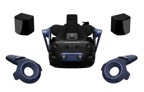HTC VIVE Pro 2 Full Kit - 5K Virtual Reality Brille - Eigenständige Virtual Reality-Headsets mit 5K Auflösung für ein beeindruckendes VR-Erlebnis und einem weiten Sichtfeld von 120 Grad für mehr Immersion.