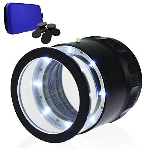 Skala Lupe 10x Vergrößerung 8 LED Licht 9 Glas Skala Diagramm Juweliere Auge Lupe 25mm Feld von Aussicht