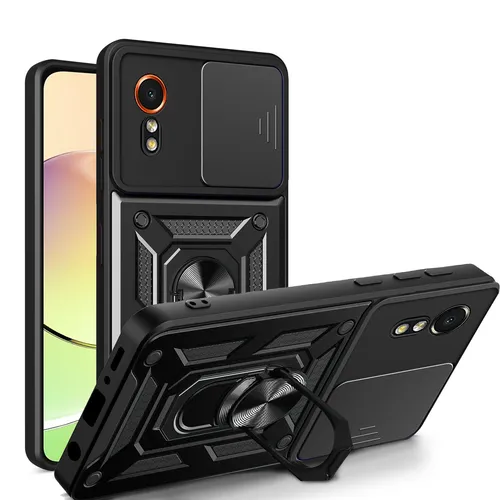 Outdoor Panzer Hülle für Samsung Galaxy Xcover 7 Kameraschutz Ringhalter Schwarz