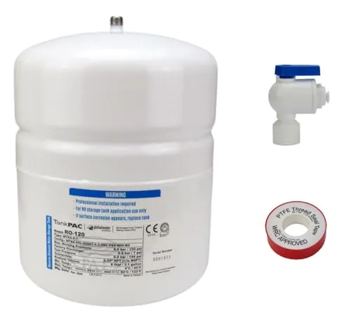 Wassertank Osmose aus Stahl 2,2 Gallonen - Wassersprudler, -filter & -kartuschen, robuster Stahltank mit Tankhahn für einfache Installation, ideal für Umkehrosmose-Anlagen.