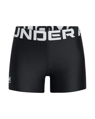 Under Armour G HG Shorty black white S - Laufshorts für Kinder mit leichtem HeatGear-Stoff, der Schweiß ableitet und schnell trocknet. Ideal für maximale Bewegungsfreiheit und Komfort beim Sport.