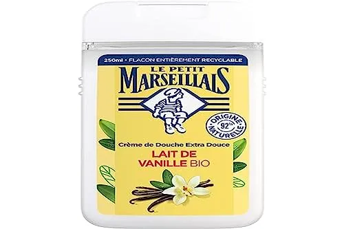 Le Pe Marseillais | Extra weiche Bio-Vanillemilch (250 ml Flasche) – 92% natürliche Inhaltsstoffe – vollständig recycelbare Flasche