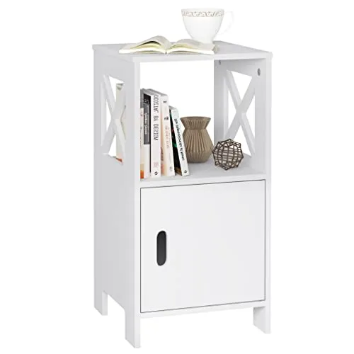 WOLTU Nachttisch schmal Weiß von WOLTU