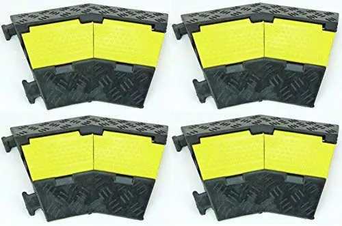 Kanal Kabelbrücke Kabelschutz ECO / 45° Bogen/Endstücke/Schlauchbrücke Kabelkanal für PKW & LKW (4 Bögen) 2