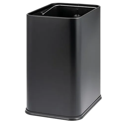 bremermann Papierkorb 13 L, offener Abfalleimer, versteckte Tüte (schwarz)