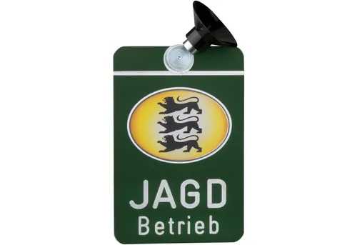 Dr. Gmünder Hinweisschild Autoschild Jagdbetrieb - Praktisches Hinweisschild für Jagdbetriebe, aus robustem Material für lange Haltbarkeit und optimale Sichtbarkeit im Wald.