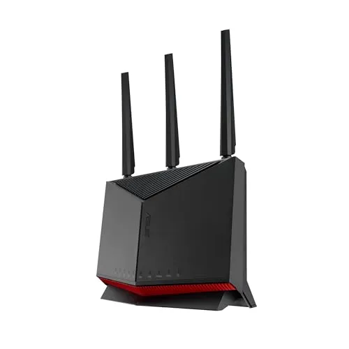 ASUS RT-BE86U: Hochgeschwindigkeits-Wi-Fi 7 Router - Router mit bis zu 6.800 Mbit/s, 10-Gbit/s-Anschluss für Gaming und Multi-Link Operation für weniger Verbindungsstörungen. Ideal für stabiles WLAN im gesamten Haus.