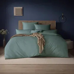 Estella Mako-Satin Uni Bettwäsche Valetta Kissenbezug einzeln 40x40 cm | mint - grün