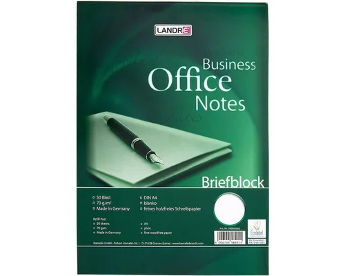 LANDRE Notizblock Work, A4, mit Lineaturunterlage