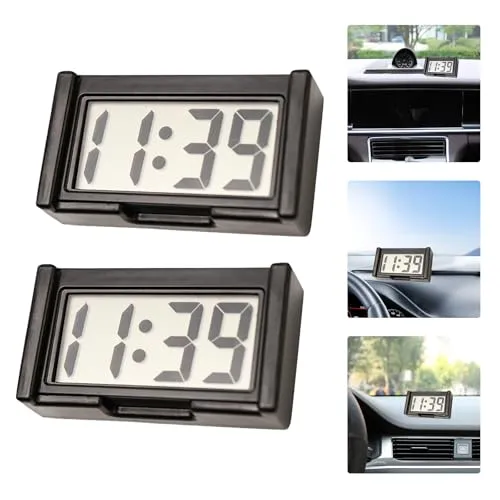 Mini Digitaluhr 2-Teiliges Set für Autos