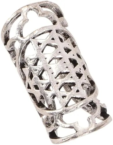 GURU SHOP Dreadlockschmuck, Dreadlock Perle, Haarperle - Modell 6/ Silber