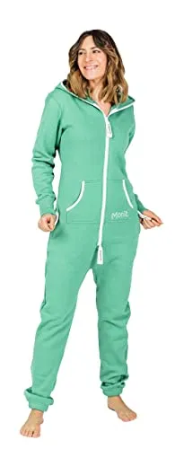 Moniz Damen Jumpsuit, Onesie, Overall (S, Mint) von Moniz
