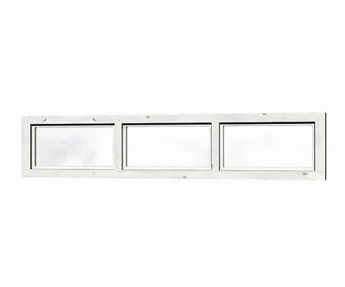 SKANHOLZ Oberlicht Fenster, 147 x 30 cm, weiß - Feststehendes Oberlicht aus nordischer Fichte mit Echtverglasung, ideal für Carports. Maße: 147 cm Breite, 30 cm Höhe, 5 Jahre Herstellergarantie.