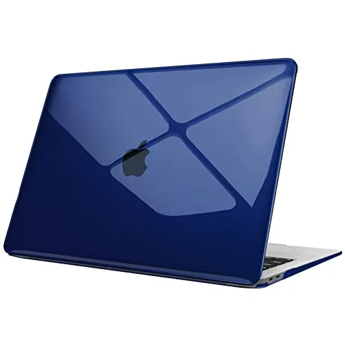 Fintie Hülle kompatibel mit MacBook Air 13 (2018-2020 Version) A2337(M1)/A2179/A1932, Ultradünne Hartschale Schutzhülle Snap Case, Marineblau