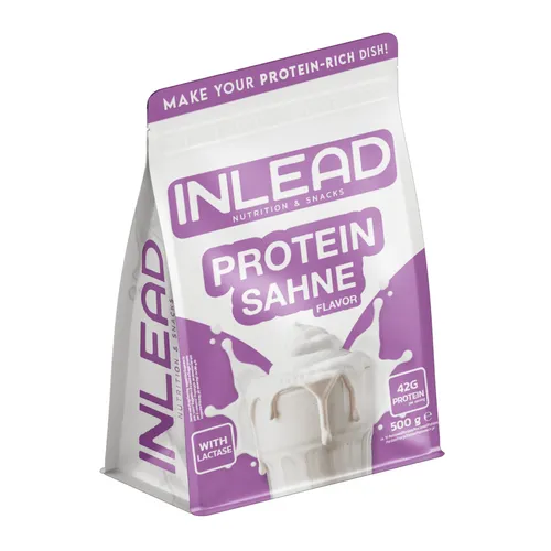 Inlead Protein Sahne 500g - Proteinreicher Fitness Shake - Protein Shakes & Muskelaufbau, fettarm und ohne künstliche Aromen, ideal zur Unterstützung von Muskelzuwachs und sportlicher Leistung nach dem Training.