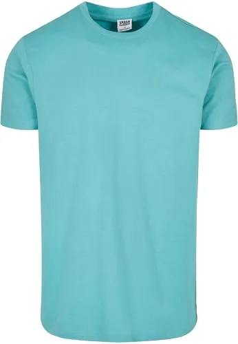 Urban Classics Herren Basic Tee – Kurzarm T Shirt mit Rundhalsausschnitt in regulärer Passform für Freizeit Sport Alltag und Streetwear Outfits,Glass,XXL