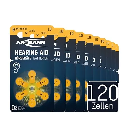 ANSMANN Hörgerätebatterien Typ 10 gelb PR70 P10 ZL4 von Ansmann