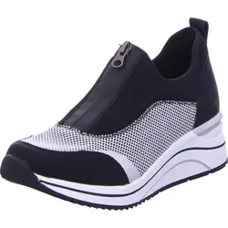 Remonte Damen D0T08 Sneaker Low, Schwarz, 36 EU - Damen-Sneaker mit extraweiter Lite n Soft herausnehmbarer Einlegesohle für optimalen Tragekomfort den ganzen Tag.