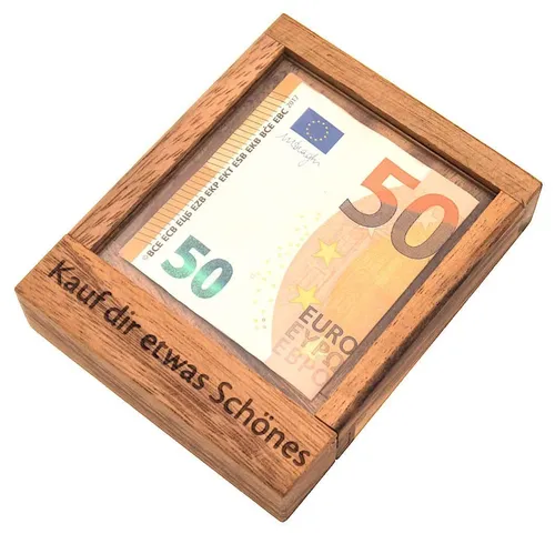 ROMBOL Denkspiele Spiel Pfiffiger Geldschein-Tresor – Originelle Verpackung für Geldgeschenke, Geschenkverpackung, wiederverwendbar