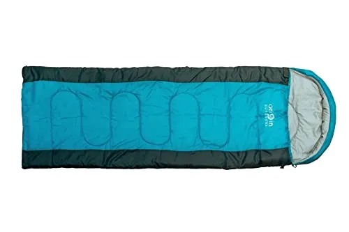 Origin Outdoors Unisex Sommer Schlafsack Blau-Grau, One Size - Deckenschlafsack für Reisen und Trekking, aus strapazierfähigem Polyester für optimalen Komfort und Haltbarkeit.