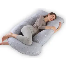 CALIYO Schwangerschaftskissen J Form - XXL Komfortkissen für Seitenschläfer - Kissen für Schwangere und Seitenschläfer, ergonomisches Design für optimale Unterstützung von Nacken, Rücken und Bauch, ideal für besseren Schlaf und Entspannung.
