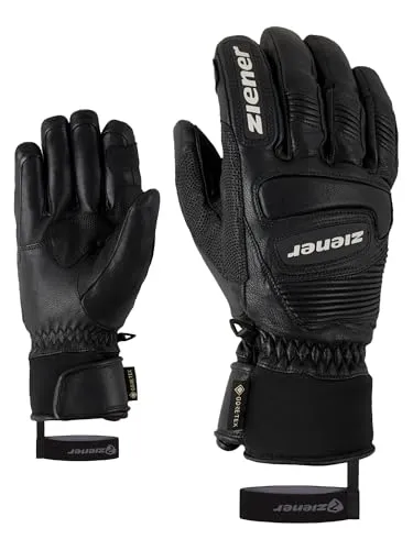 Ziener Erwachsene Guard GTX Grip PR Ski-Handschuhe/Wintersport | Wasserdicht, Atmungsaktiv, Gore-tex, Primaloft, Leder, Rennlauf, schwarz (black), 10.5