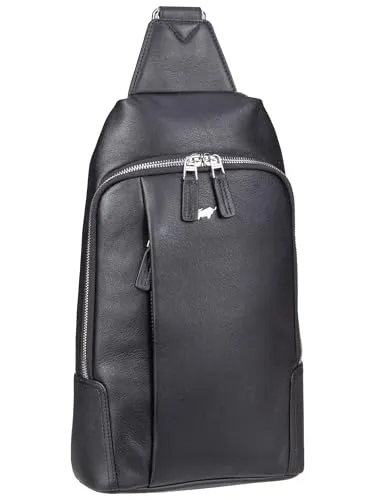 Braun Büffel Rucksack GOLF 3.0 Sling schwarz - Gürteltaschen aus 100% glattem Rindleder, stilvoll und praktisch für den Alltag. Mit Reißverschluss und kompakten Maßen ist er ideal für unterwegs.