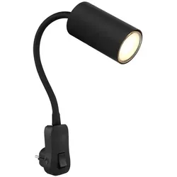 Robby Wandleuchte Kunststoff Schwarz, 1X Gu10