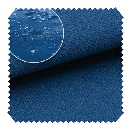 novely® TRITON - Microfaser Velours in Wildleder-Optik - Wasserabweisender Möbelstoff - Pflegeleichte Meterware 1lfm Farbe: 31 Marineblau